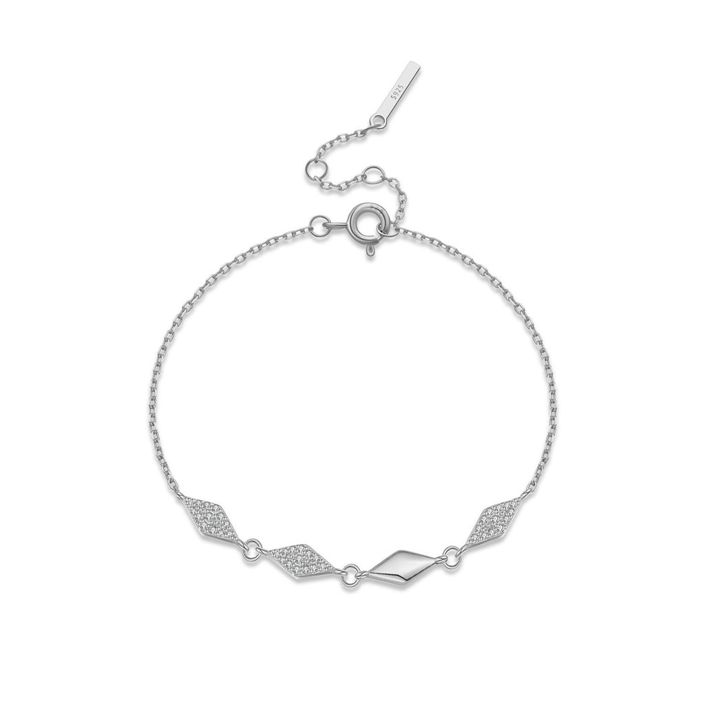 Rhombus S925 Silber Simple Sweet Cool Armband