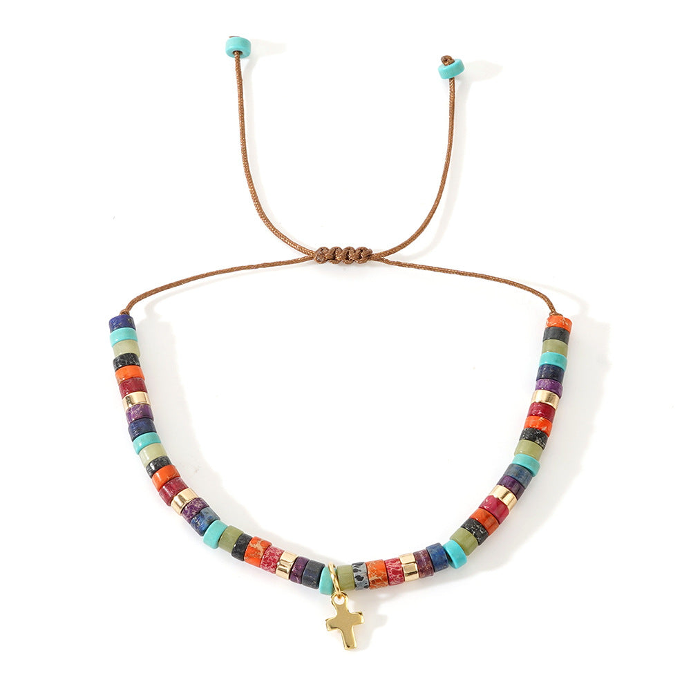 Emperor Stone Spacer Beads Beaded Weave Bracelet