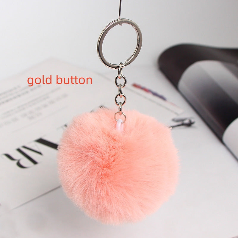 20 Colors Fluffy Fur Pom Pom Keychain Soft Faux Fur-like Ball Car Keyring Key Holder Women Bag Pendant Jewelry