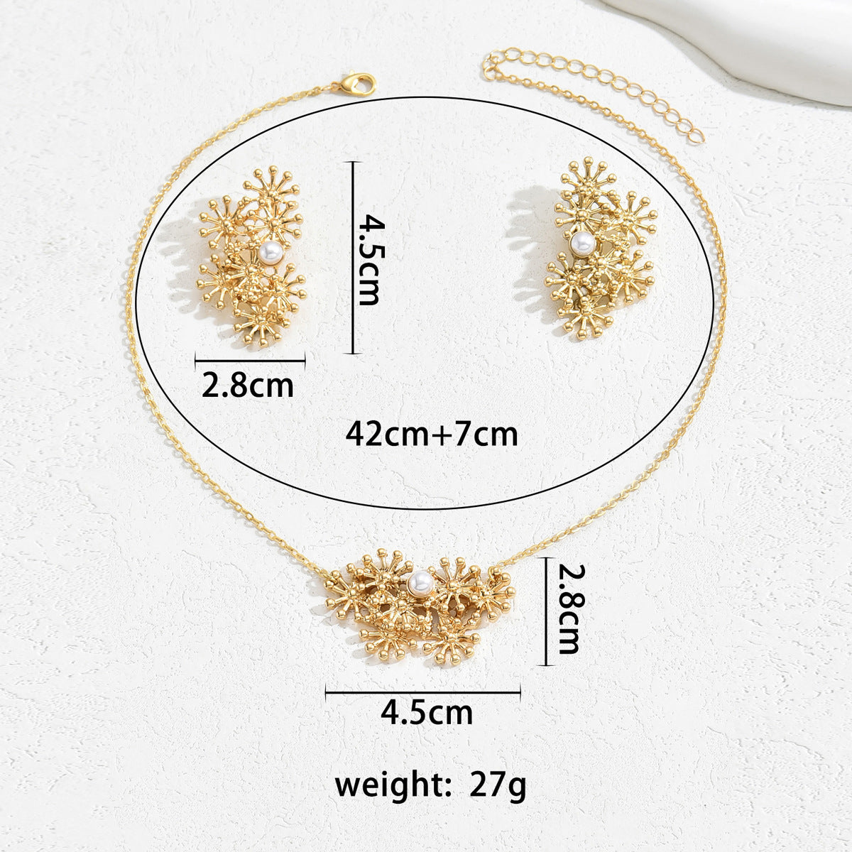 Mode SONNENBLUMEN Design Damenhalskette Set