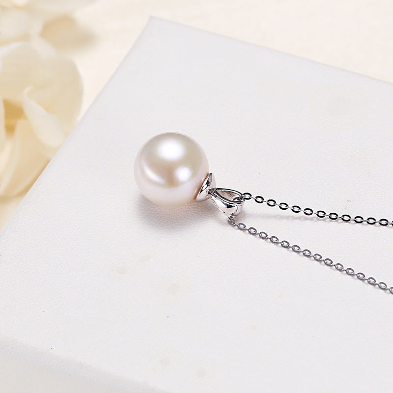 S925 Silber Süßwasserperlenkette