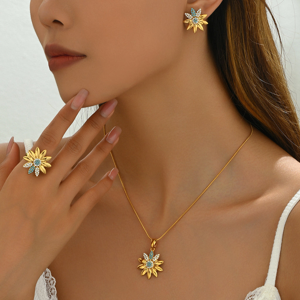 Damen schlichter Mode-Diamant-Halsketten-Anzug