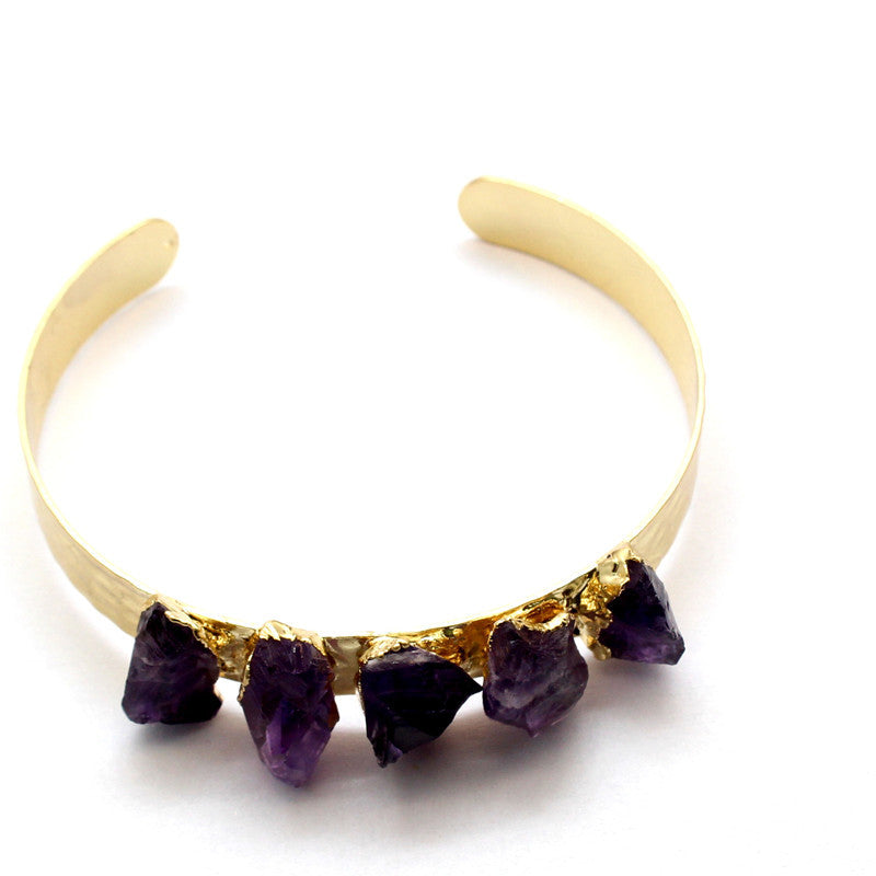 Pulsera de amatista amorfa de cristal