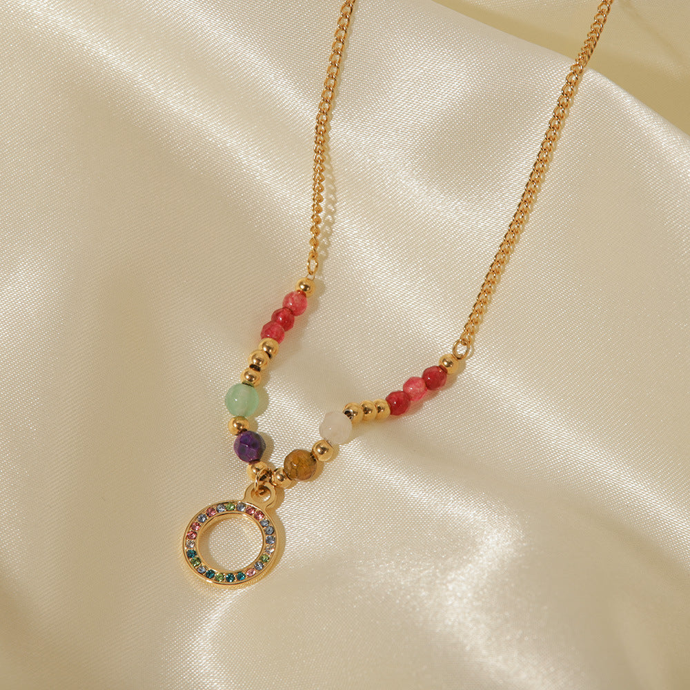 Ringe Anhänger Steinkette
