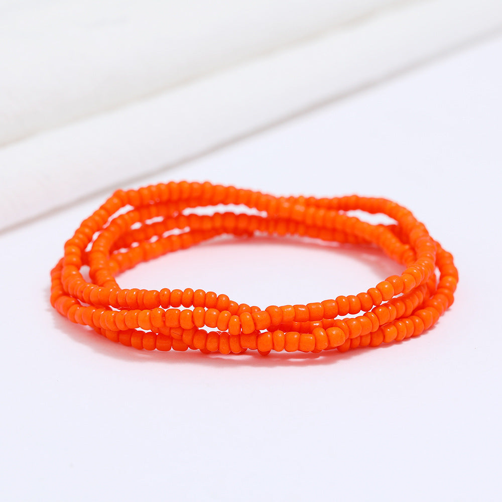 Women's Colorful Beaded Elastic Waist Chain