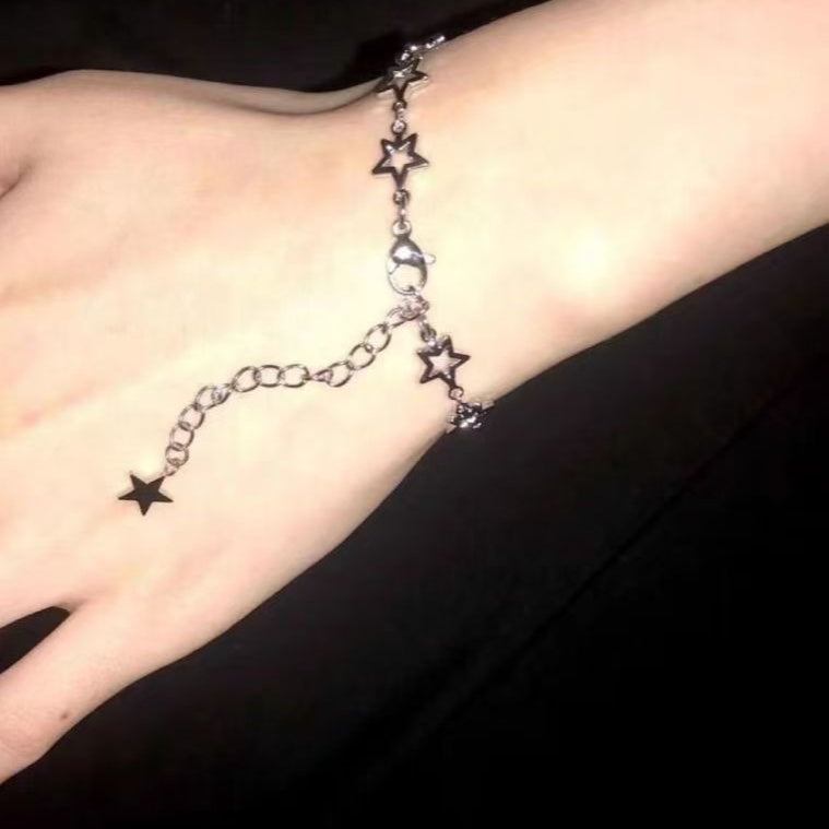 Star Chain Y2g Hot Girl Stainless Steel Fashionable Twin Bracelet Niche