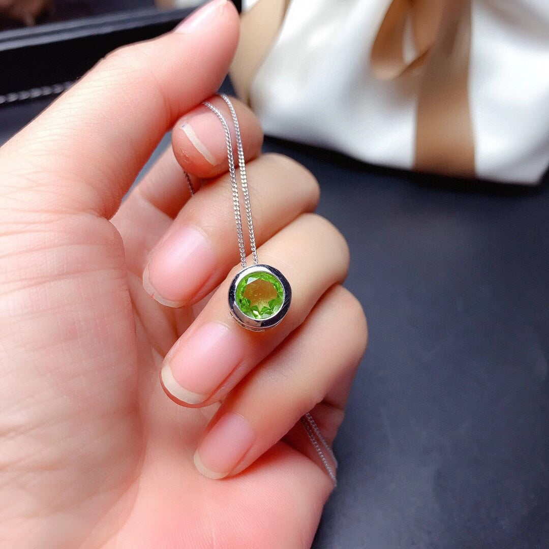Damen Peridot Bubble Halskettenanhänger