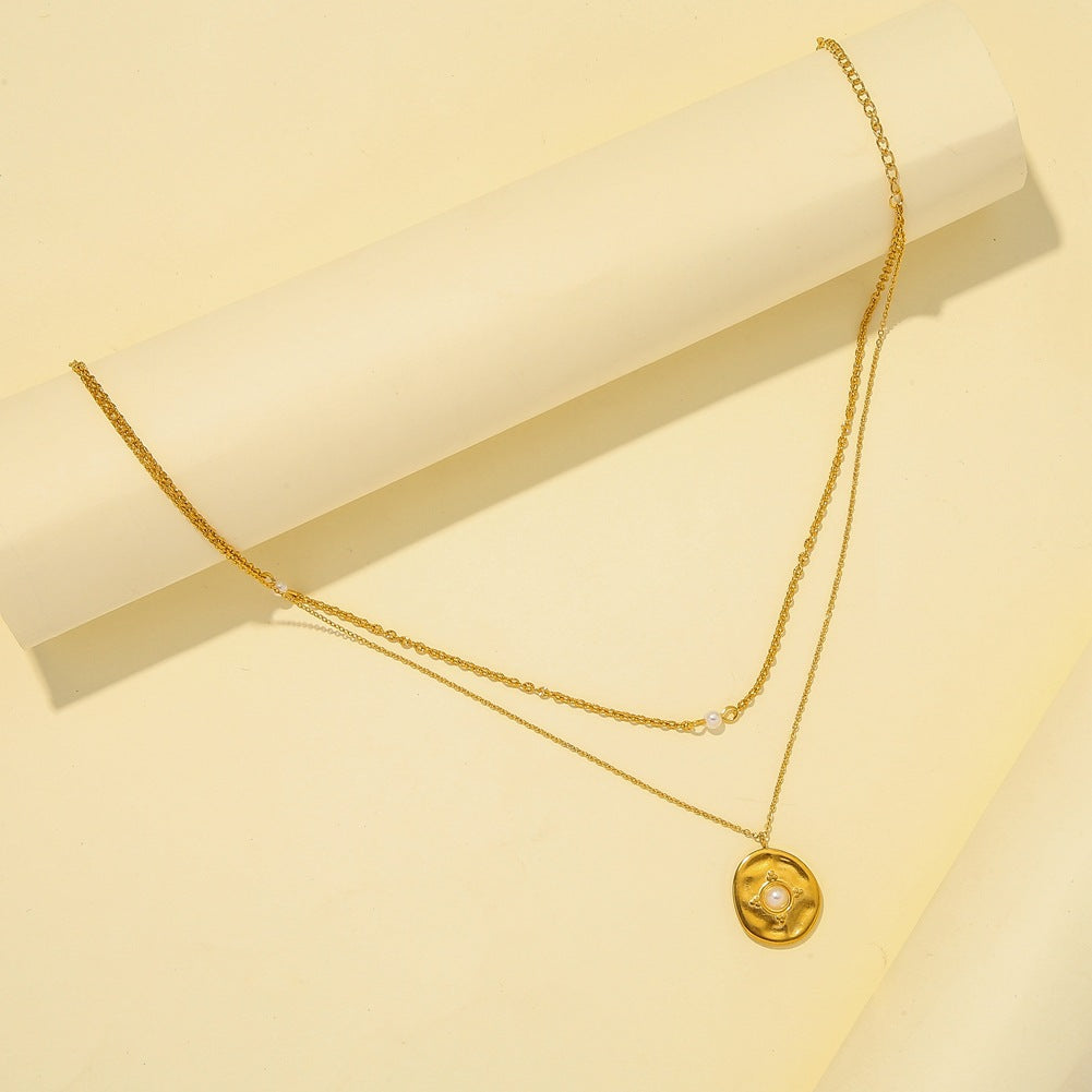 Vintage Coin Pearl Pendant Item