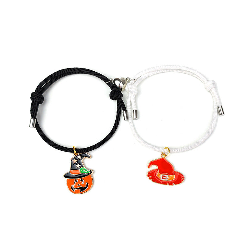 Nuevo imán de amor atrae un par de pulseras de amantes de Halloween