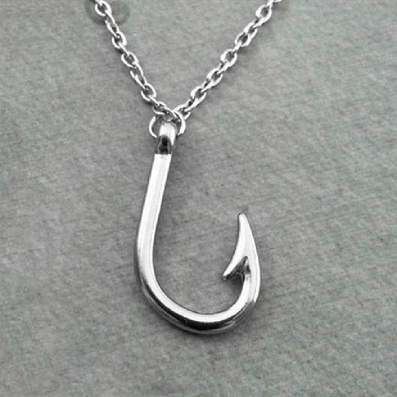 Angelhaken Legierungsanhänger Halsketten Vatertagsgeschenke Grenzüberschreitender Außenhandel Schmuck