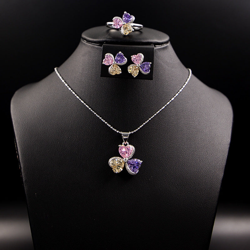 Clover Zirkon-Diamant-Schmuckset für Damen