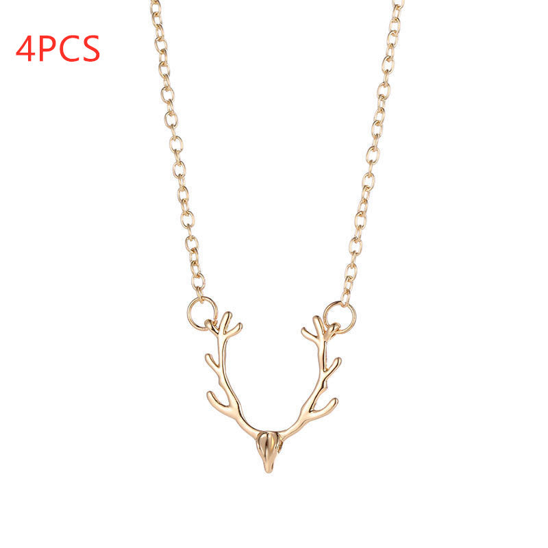 Collar de Alce con Cuernos Pequeños para Navidad