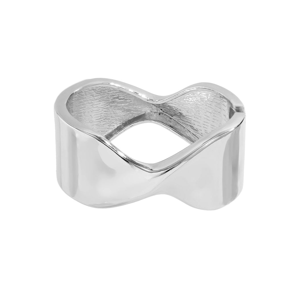 Brazalete metálico para hombre, estilo hip hop, personalidad, abertura brillante, irregular