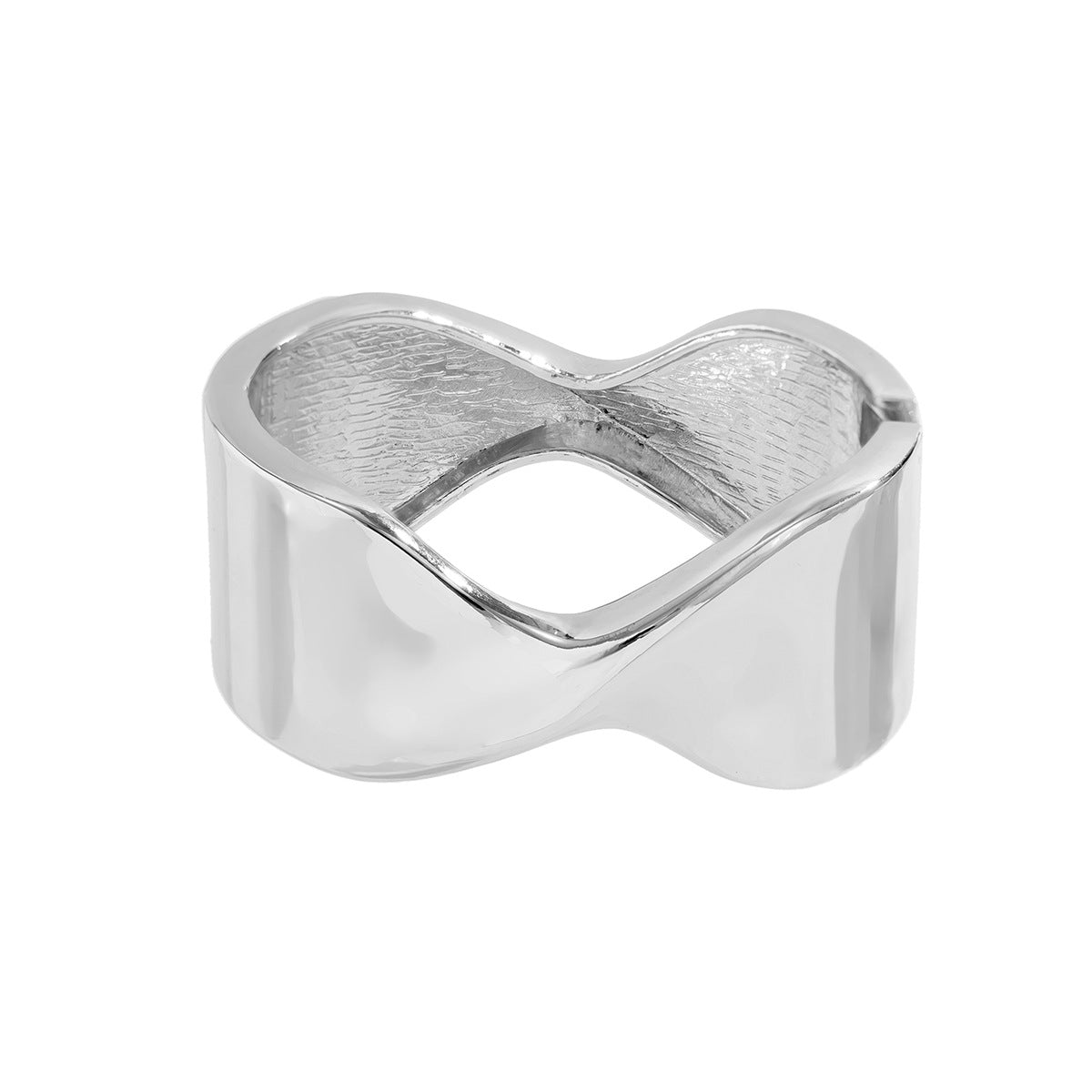 Metal Bracelet Men's Hip Hop Fashion Personality Bright Opening Irregular