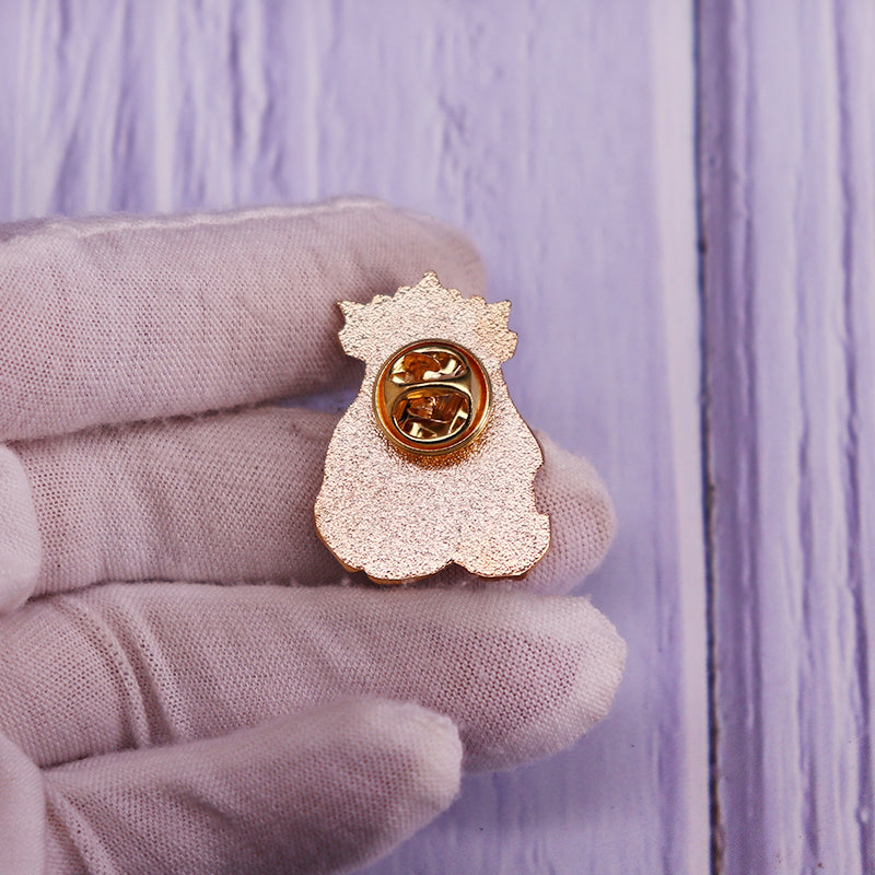 Pin de esmalte de cristal de sirena con broche de tercer ojo