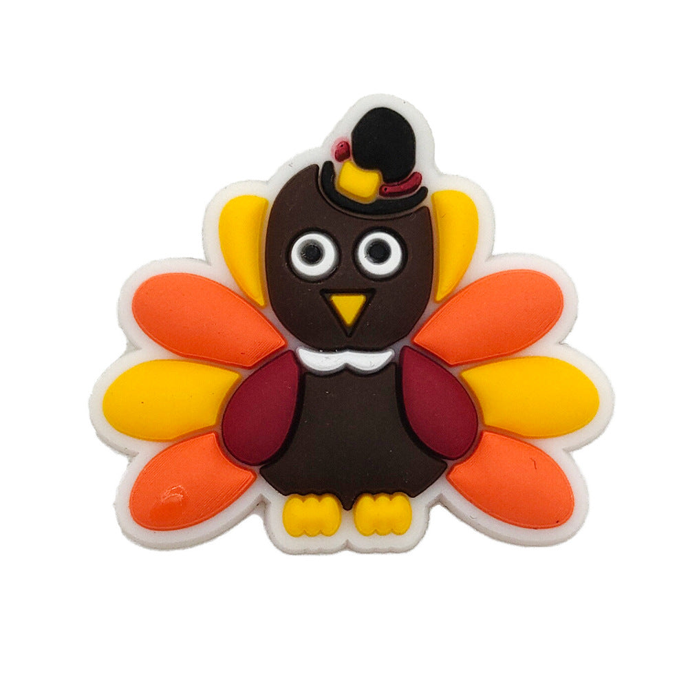 Thanksgiving-Serie Cartoon-Lochschuhe-Schnalle