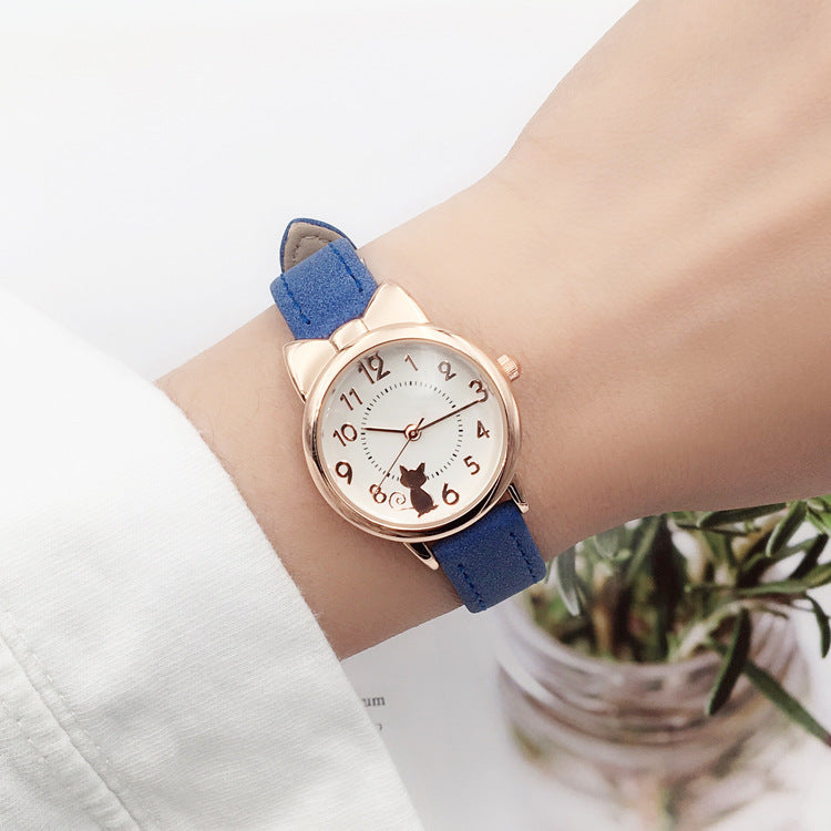 Reloj de pulsera para niñas, cuarzo, resistente al agua