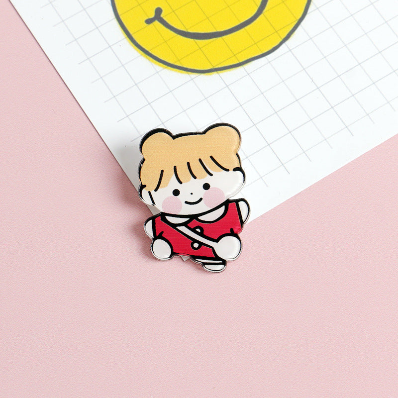 Japanese Creative Cartoon Acrylic Brooch Accessories
