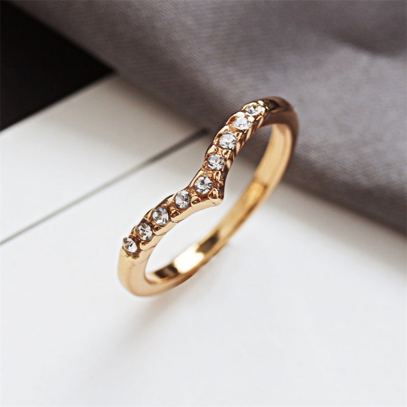 Schmuck Großhandel V-förmiges einzigartiges Diamant-Design