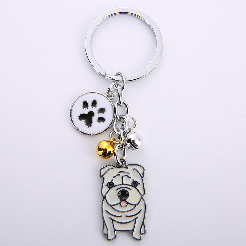 Llavero colgante creativo de metal para perro