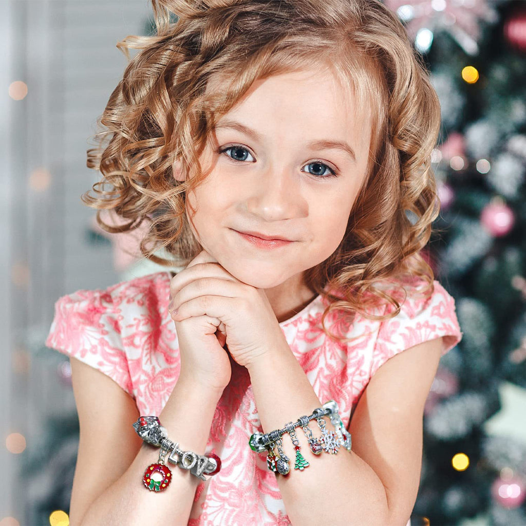 Weihnachts-Advents-24-Countdown-Kalender-Geschenkbox-Armband-Set