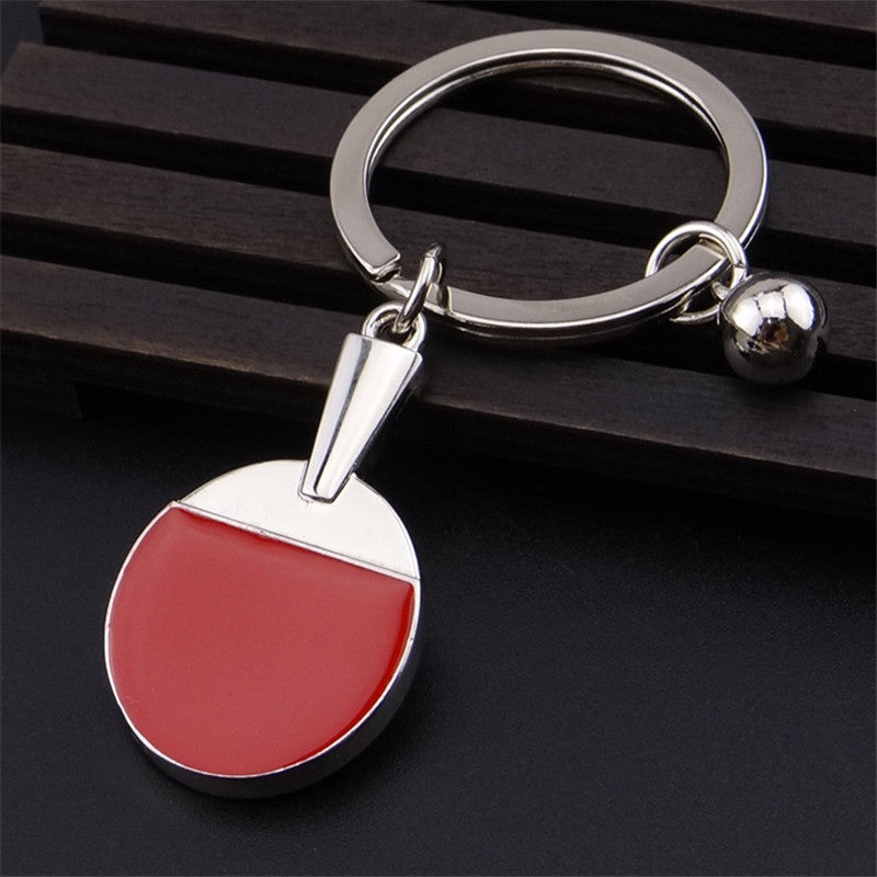 Llavero con forma de raqueta de tenis de mesa