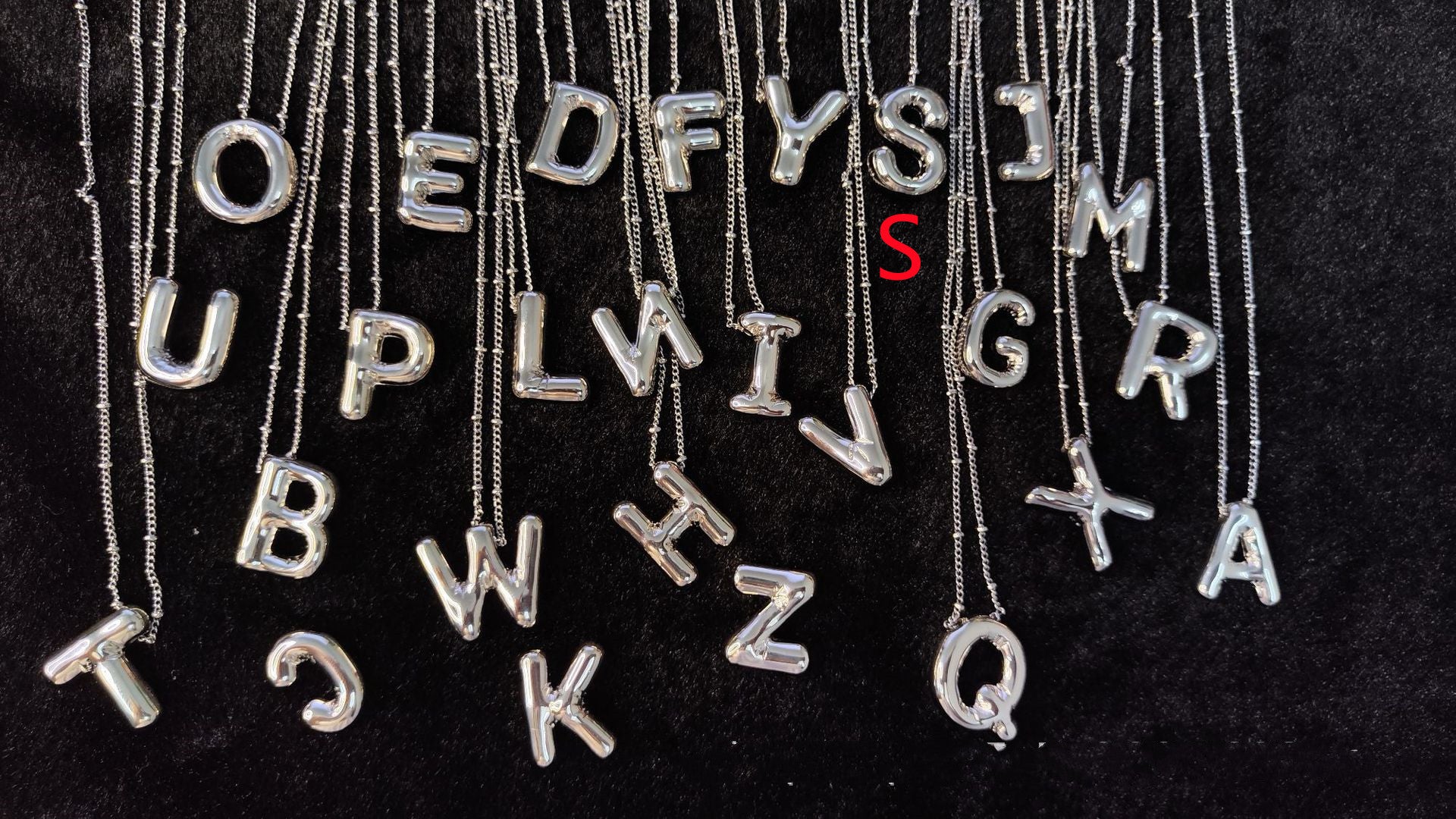 Glossy Letters Copper Pendant Necklace