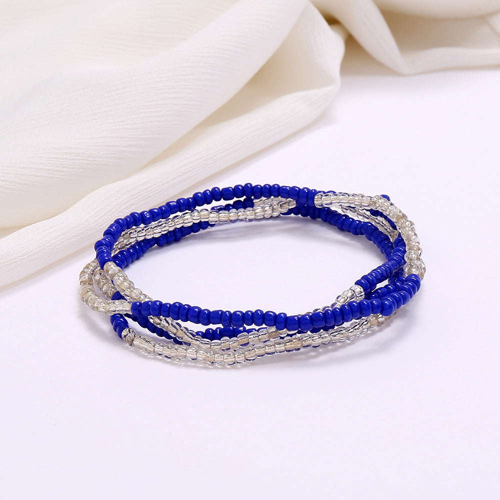 Women's Colorful Beaded Elastic Waist Chain
