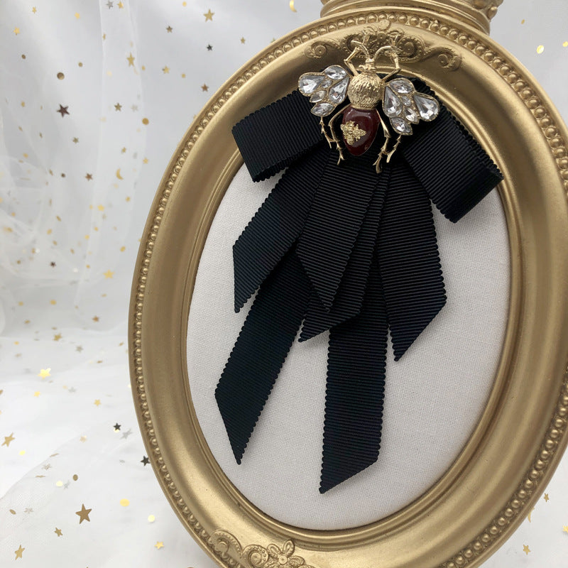 European And American Clothing Accessories Bee Bow Solid Color Bow Tie