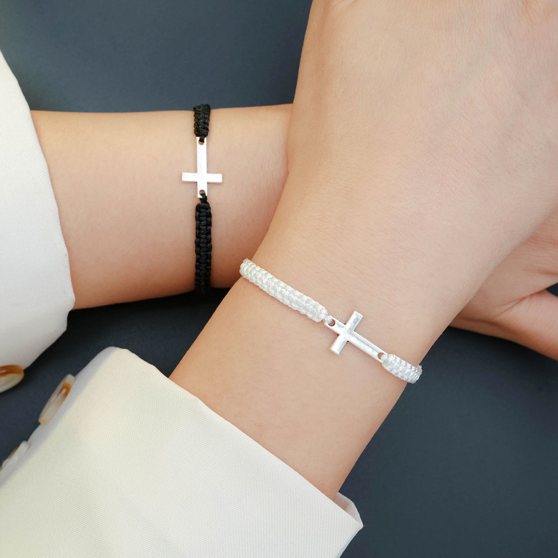 Men's And Women's Cross Couple Rope Bracelet