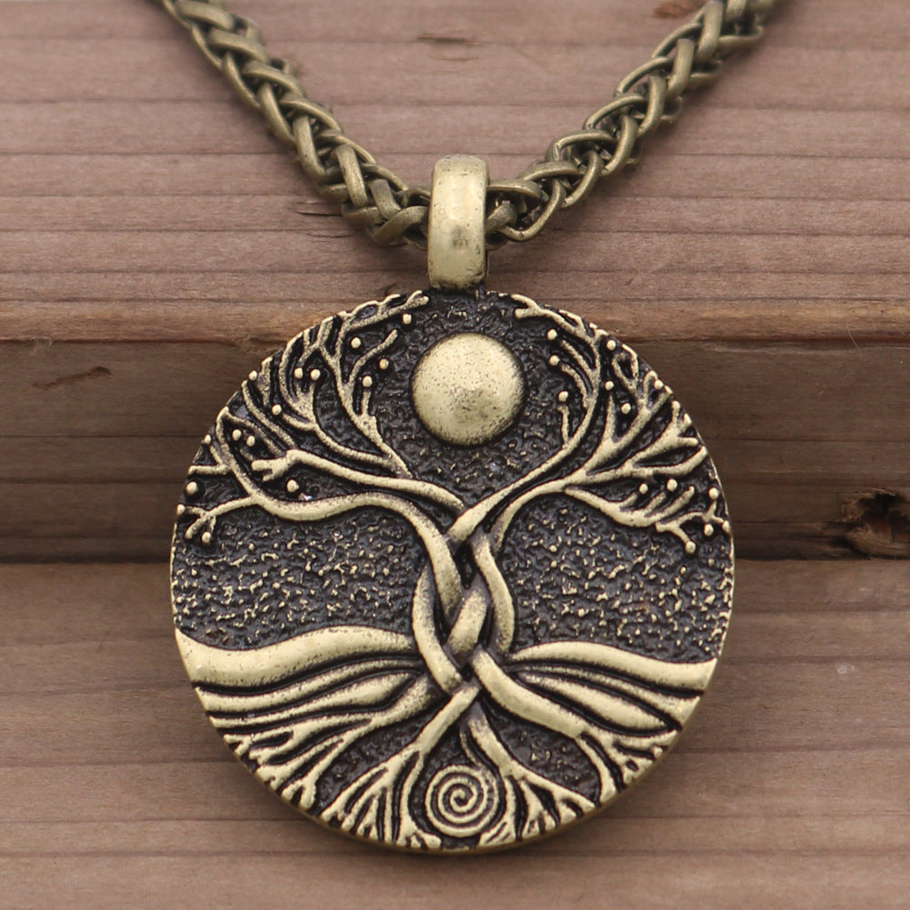 Colgante Árbol Lunar Antiguo Joyería de Moda Europea y Americana
