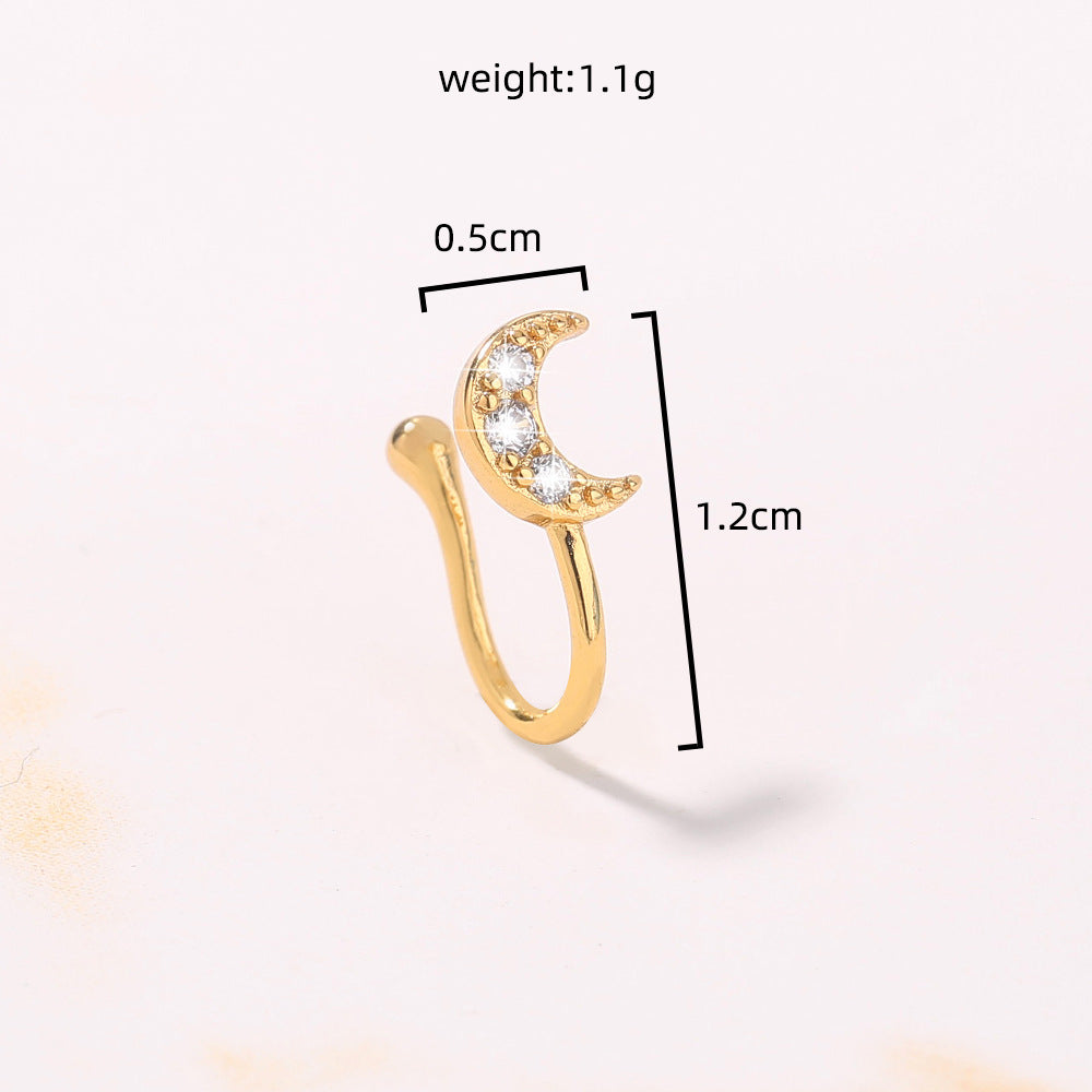 Anillos de nariz pequeños para mujer para perforaciones