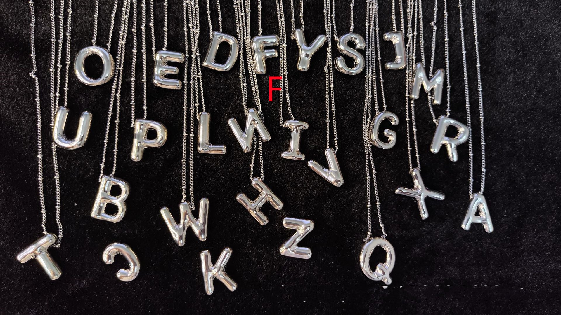 Glossy Letters Copper Pendant Necklace