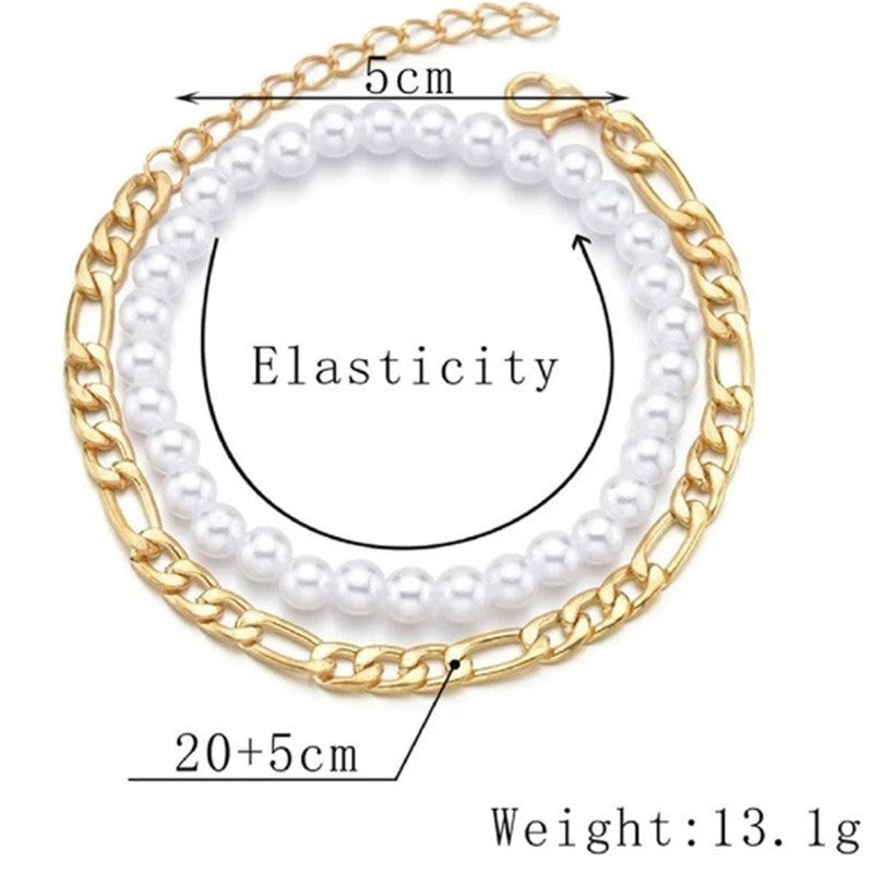 Edelstahl-Doppelarmband