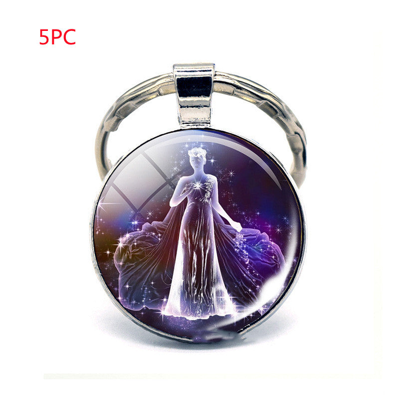 Llavero de los Doce Signos del Zodiaco, Regalo de Cumpleaños