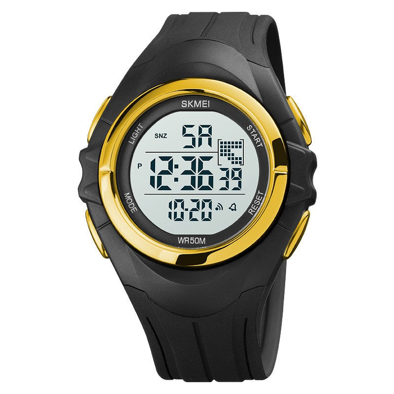 Reloj electrónico deportivo de doble horario para estudiantes, para actividades al aire libre