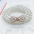 Joyería de moda para mujer, cadena de cintura con perlas blancas
