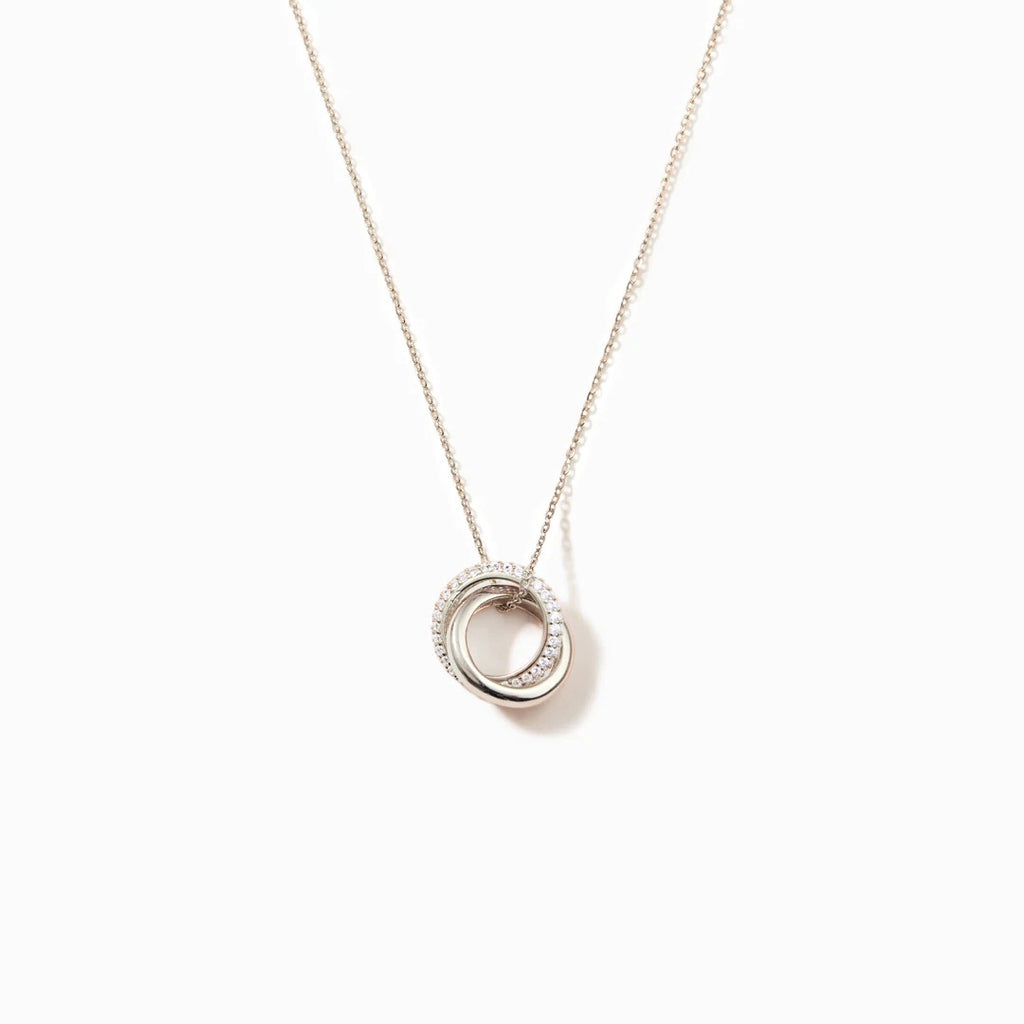 S925 Sterling Silver Interlocking Necklace For Women