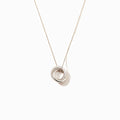 S925 Sterling Silver Interlocking Necklace For Women