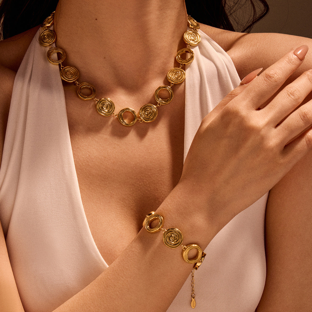 Mode-Halskette, Armband & Halsketten-Set