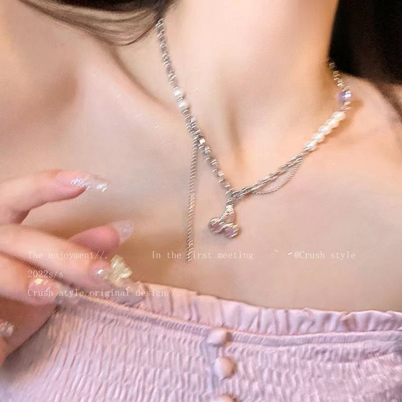 Ins Style Perlenkette für Damen, All-match, gehobener Sinn
