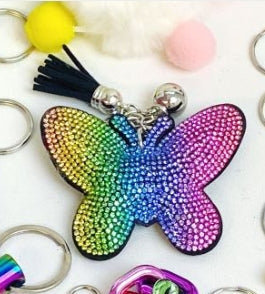Colgante de bolso de mano de franela con forma de mariposa bicolor sencillo de moda para el hogar