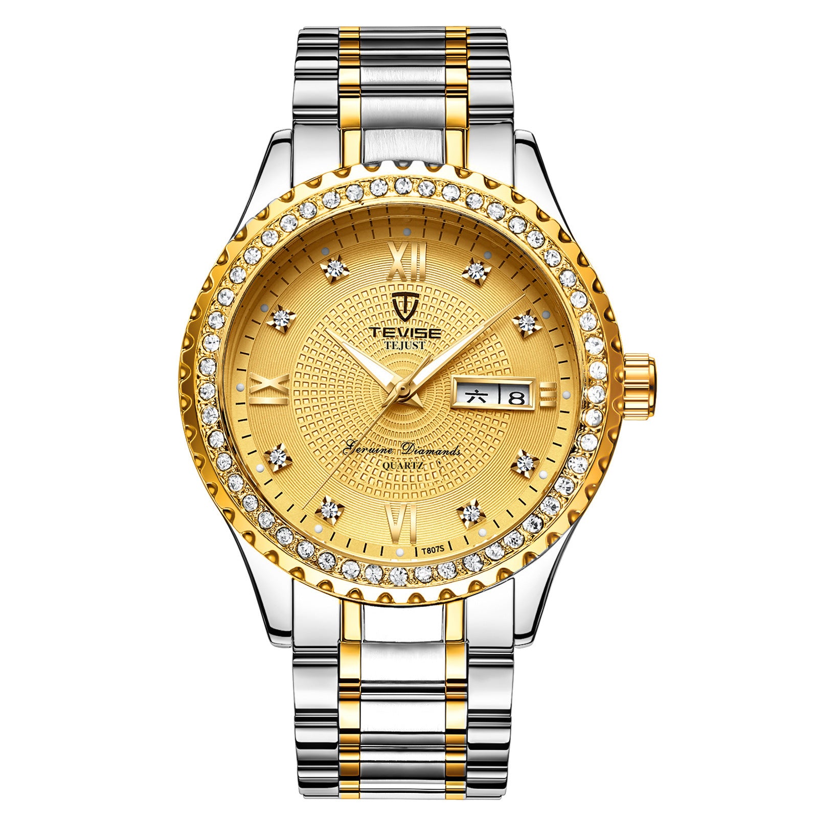 Paar Uhren Quarz Gold Diamant Minimalistische Armbanduhren