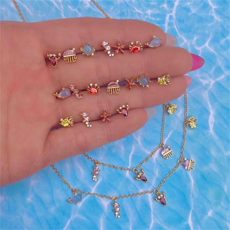 Armband mit Meerestieren 18K Gold Trendiges Armband