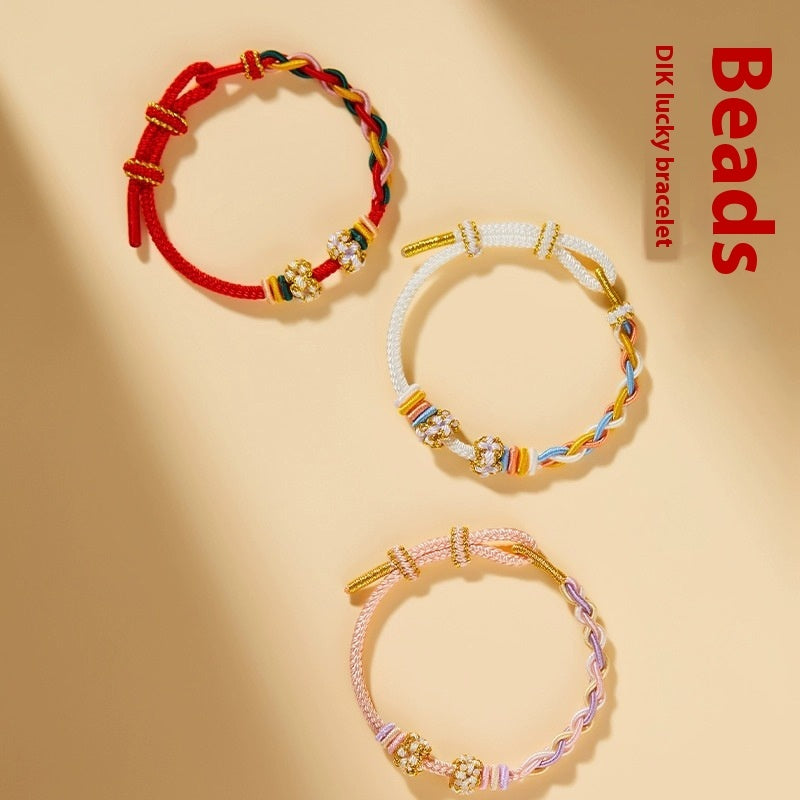 Diy Carrying Strap Semi-finished Bracelet Girls Wearable Lucky Beads