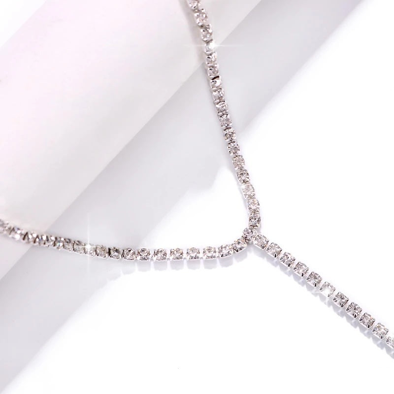 Cadena de Pierna de Diamantes de Imitación, Joyería Corporal Sencilla