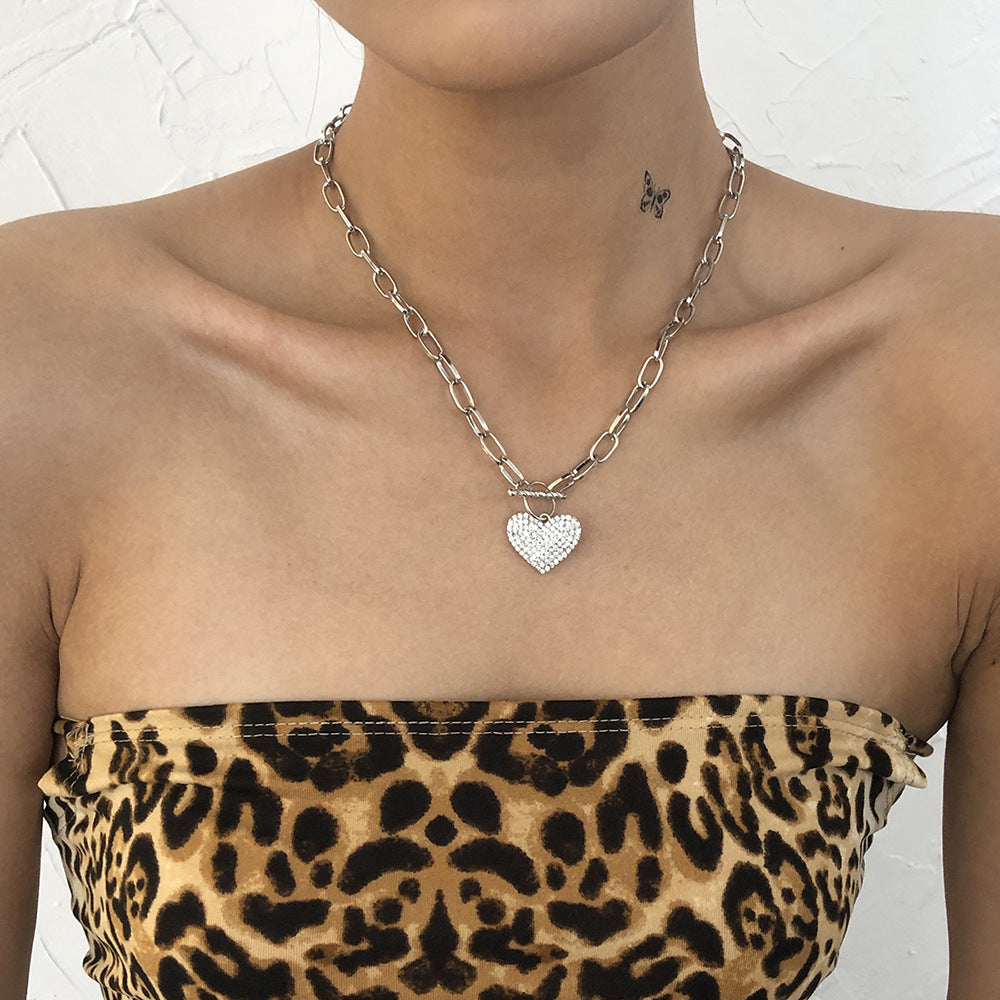 Punk Metallkette Einzellagige Halskette