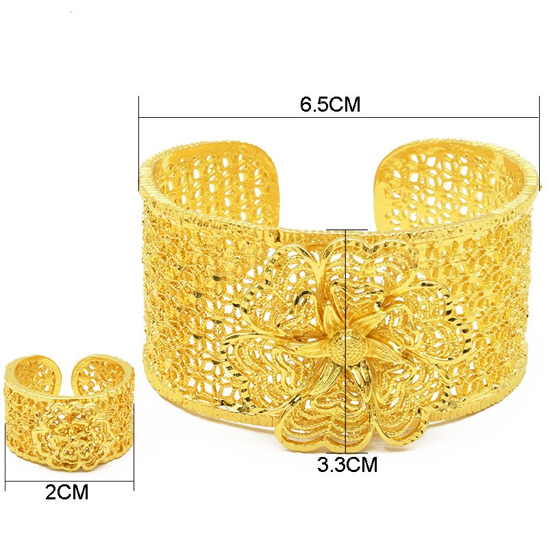 Adorno de Anillo de Pulsera de Oro Aluvial para Mujer