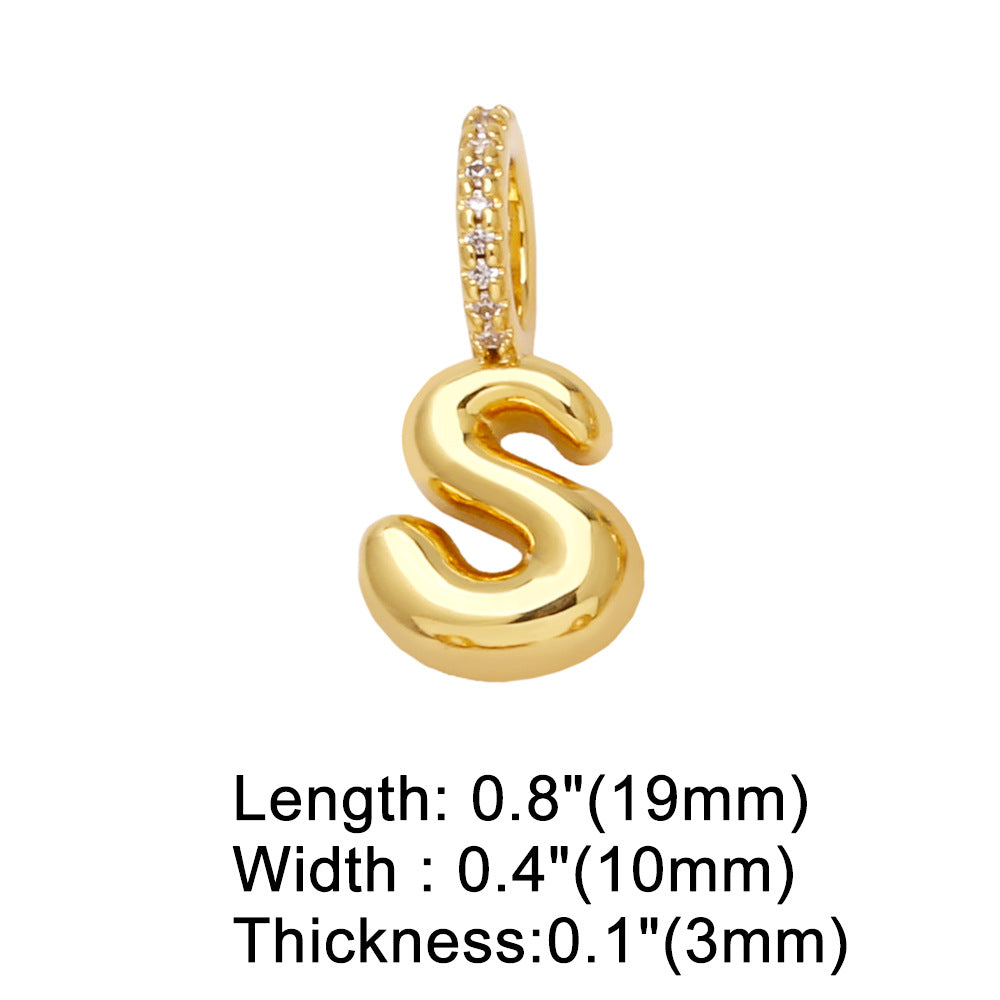 26 Letters Pendant Bracelet Women Gold Plated