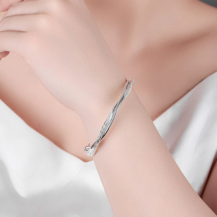 Mobius Silver-plated Bracelet Female Twist Fashion